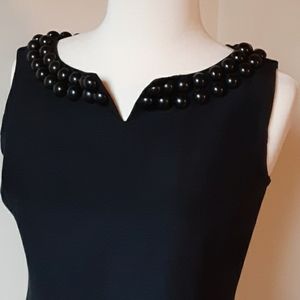 Elegant sexy black sheath dress with beads NWT